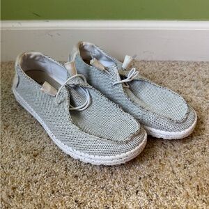Hey Dude Casual Mesh Slip-On Shoes in Light Gray